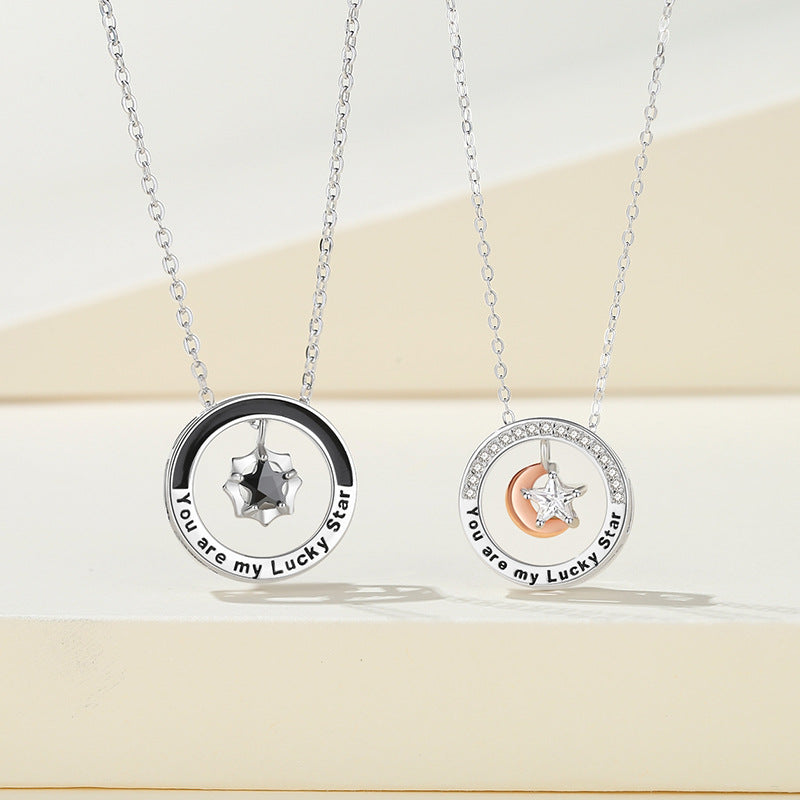 lucky star couple necklace, view 2 - MRSLM