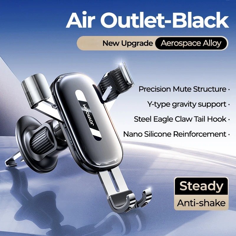 universal car phone holder with vent clip, view 2 - MRSLM