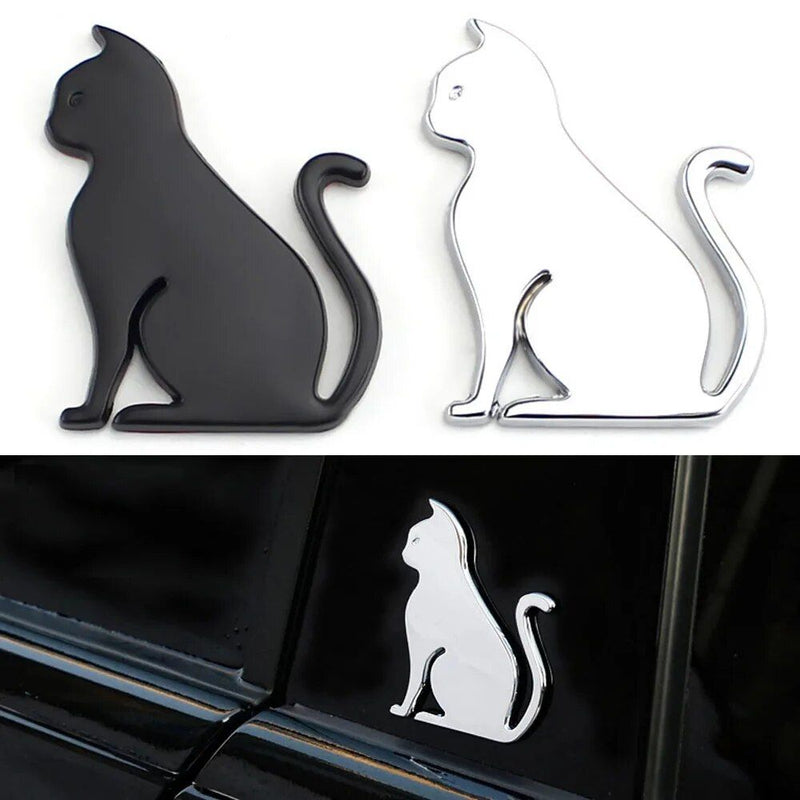 3d metal cat car sticker, view 4 - MRSLM