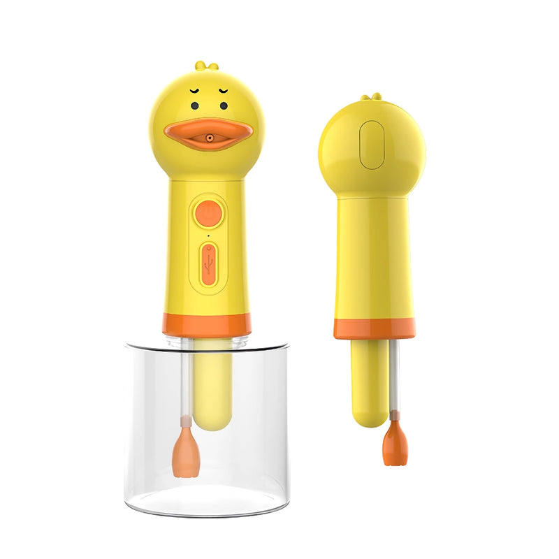 Yellow duck foam soap dispenser for pets, view 8 - MRSLM