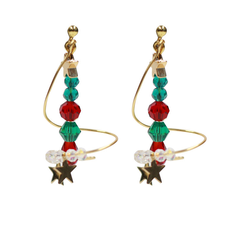 star christmas tree earrings, view 5 - MRSLM