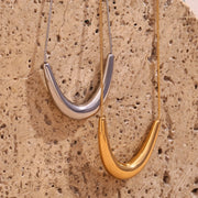 arc v-shaped pendant necklace, view 8 - MRSLM