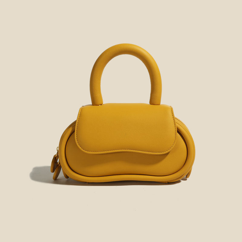 genuine leather macaron handbag, view 5 - MRSLM
