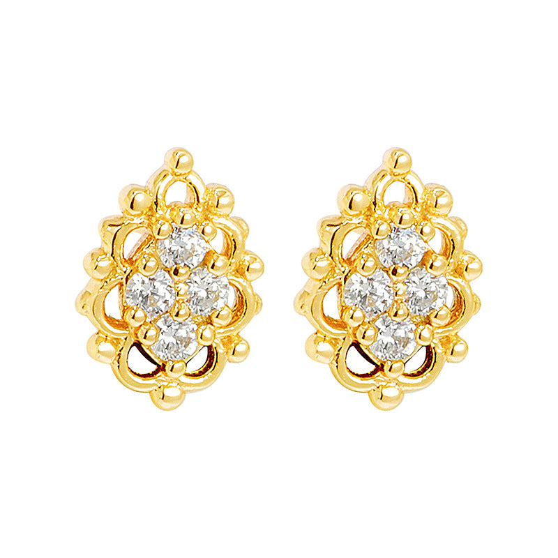 lace vase white zircon earrings, view 6 - MRSLM