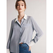 women's silk dress shirt, view 5 - MRSLM