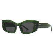 Retro cat eye rivet sunglasses, view 4 - MRSLM