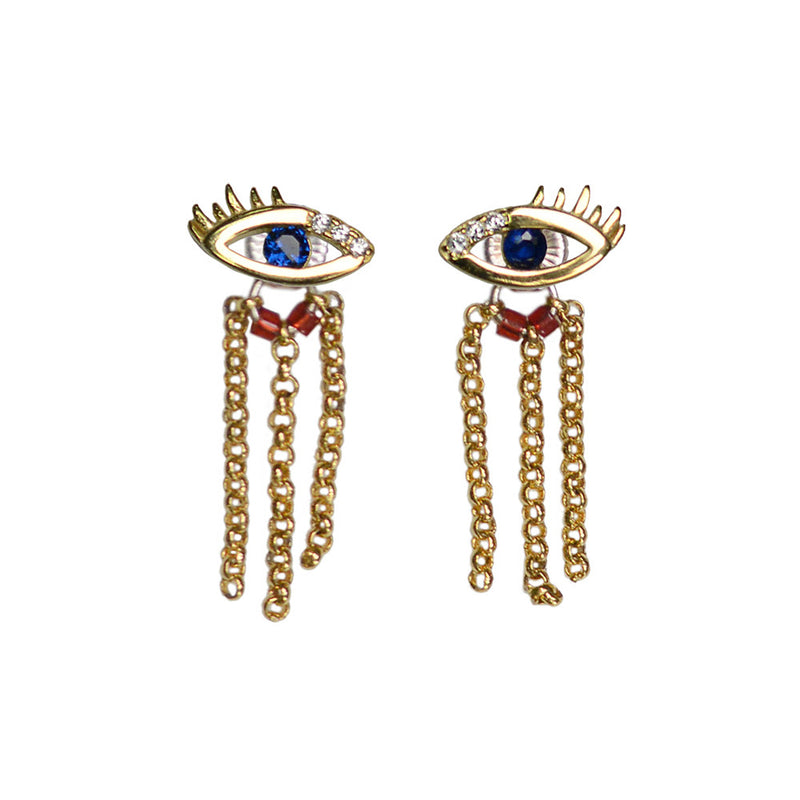 925 silver eye earrings, view 5 - MRSLM