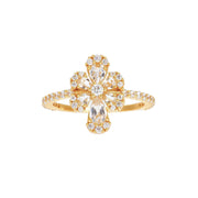 s925 silver flower cluster ring, view 4 - MRSLM