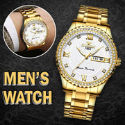 men's gold stainless steel quartz watch, view 11 - MRSLM