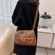 plaid PU shoulder messenger bag, view 8 - MRSLM