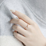 women's sterling silver wave stone ring - MRSLM