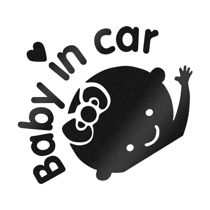 baby on board cartoon car sticker, view 9 - MRSLM