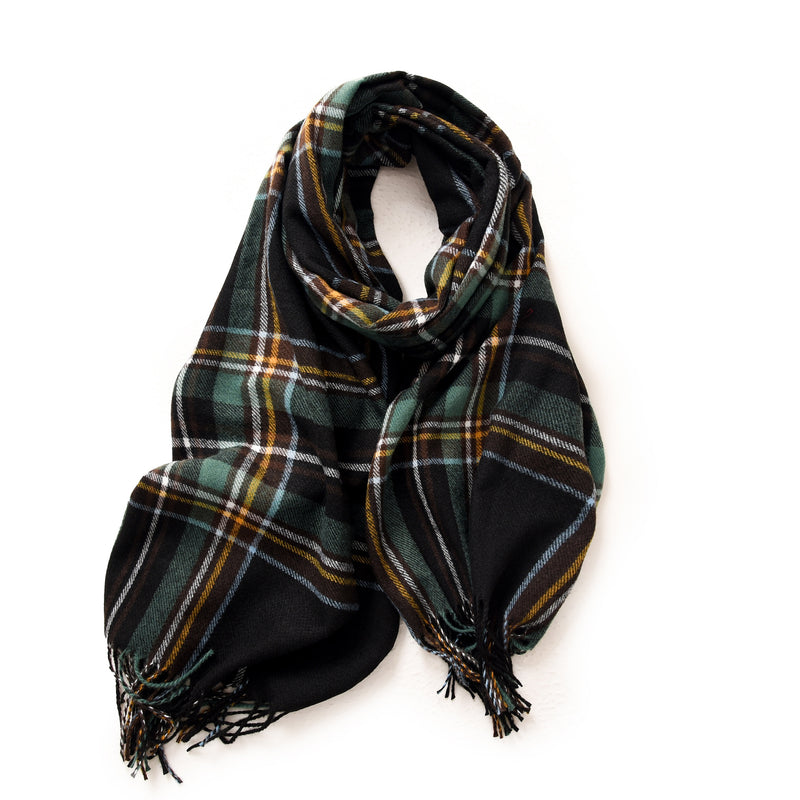 Winter plaid scarf for women, view 9 - MRSLM
