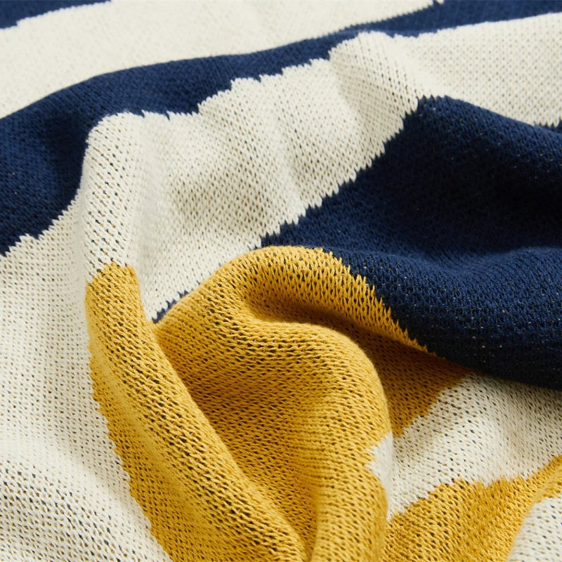 leaf jacquard knitted blanket, view 8 - MRSLM