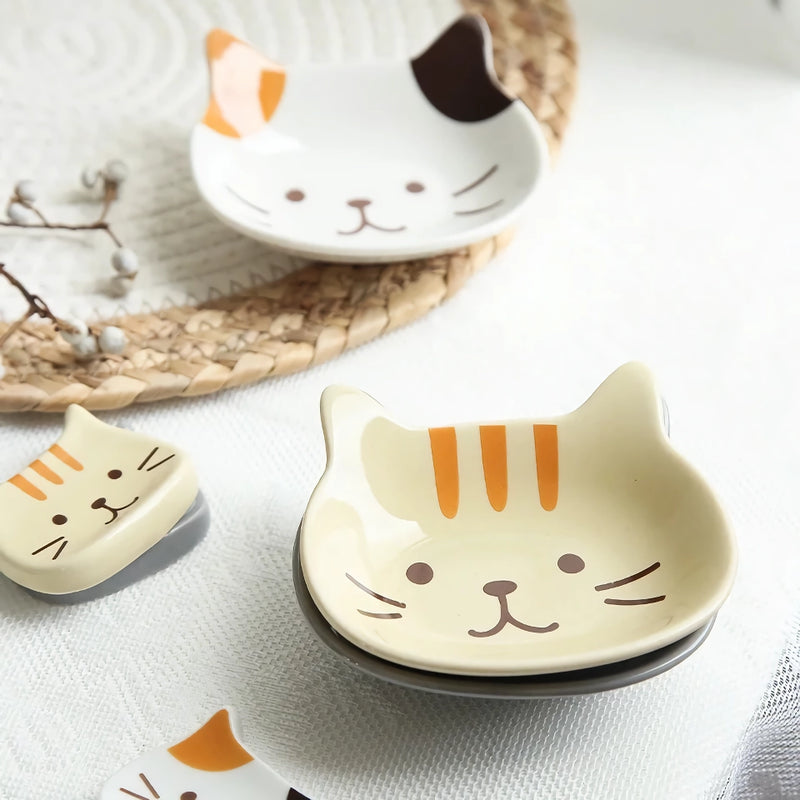 cat ceramic seasoning dish, view 5 - MRSLM