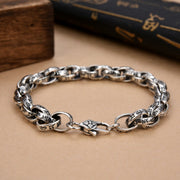 sterling silver retro mantra bracelet, view 4 - MRSLM