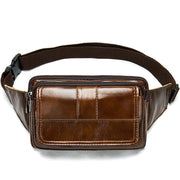 Men's cowhide crossbody waist bag, view 4 - MRSLM