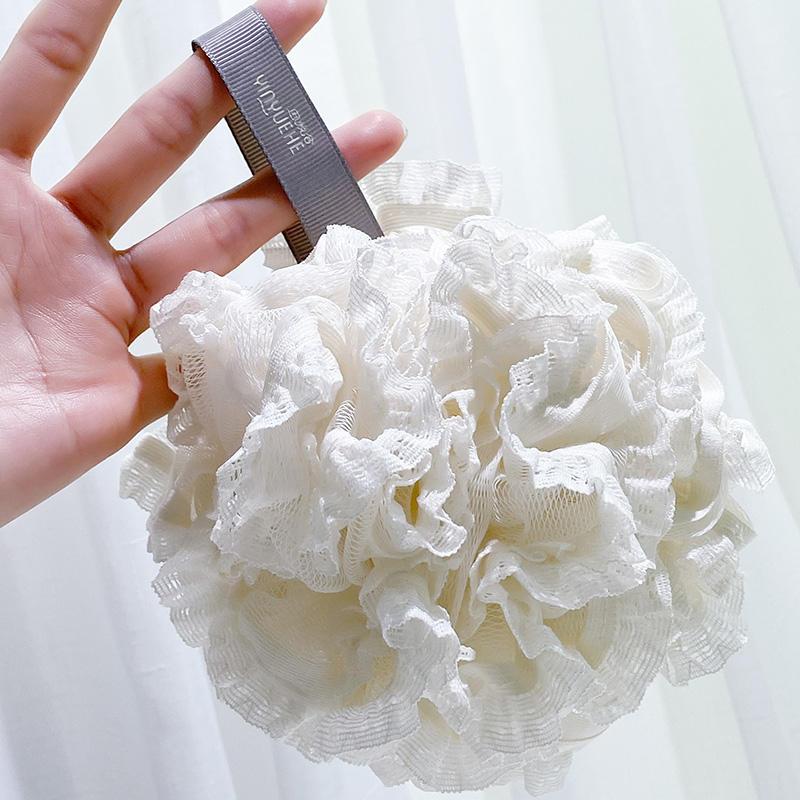 Extra large soft lace bath sponge, view 2 - MRSLM
