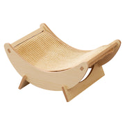 wooden cat rocking bed, view 2 - MRSLM