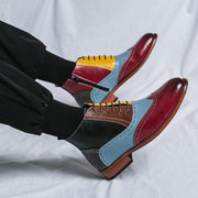 men's mixed colors leather boots, view 4 - MRSLM