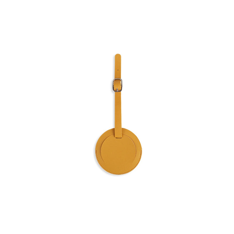 round pu leather luggage tag, view 6 - MRSLM