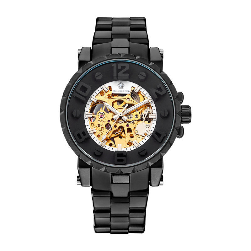men's full skeleton mechanical watch, view 2 - MRSLM