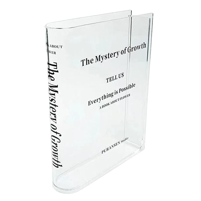 acrylic book flower vase, view 2 - MRSLM