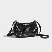 punk chain underarm purse, view 5 - MRSLM