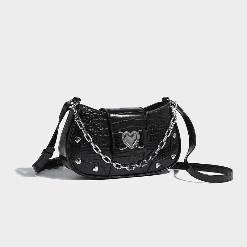 punk chain underarm purse, view 5 - MRSLM