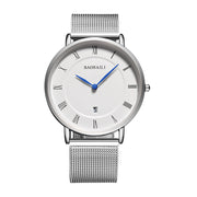 men's slim stainless steel business watch, view 4 - MRSLM