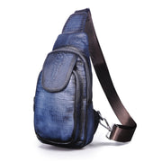 men's retro cowhide messenger bag, view 6 - MRSLM