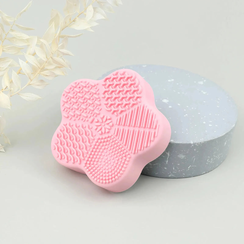 Silicone makeup brush cleaner with sponge, view 5 - MRSLM