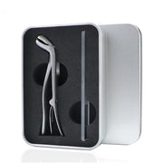angled stainless steel toenail clipper with file, view 3 - MRSLM