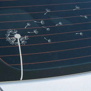 Reflective dandelion vinyl car decal, view 2 - MRSLM