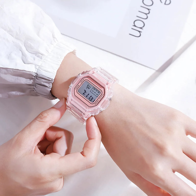 Women's LED digital square watch, view 8 - MRSLM