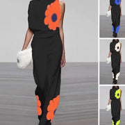 women's sleeveless printed turtleneck suit - MRSLM