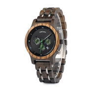 Men's wood grain watch, view 7 - MRSLM