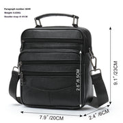 men's leather messenger bag, view 3 - MRSLM
