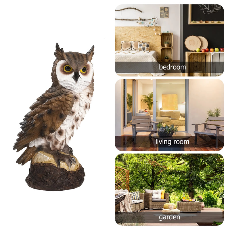 resin owl sculpture, view 6 - MRSLM