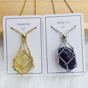 customized stone pendant necklace, view 21 - MRSLM