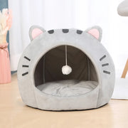 cozy cat bed cave, view 2 - MRSLM