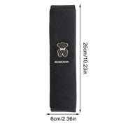 plush cartoon bear seat belt pad, view 5 - MRSLM