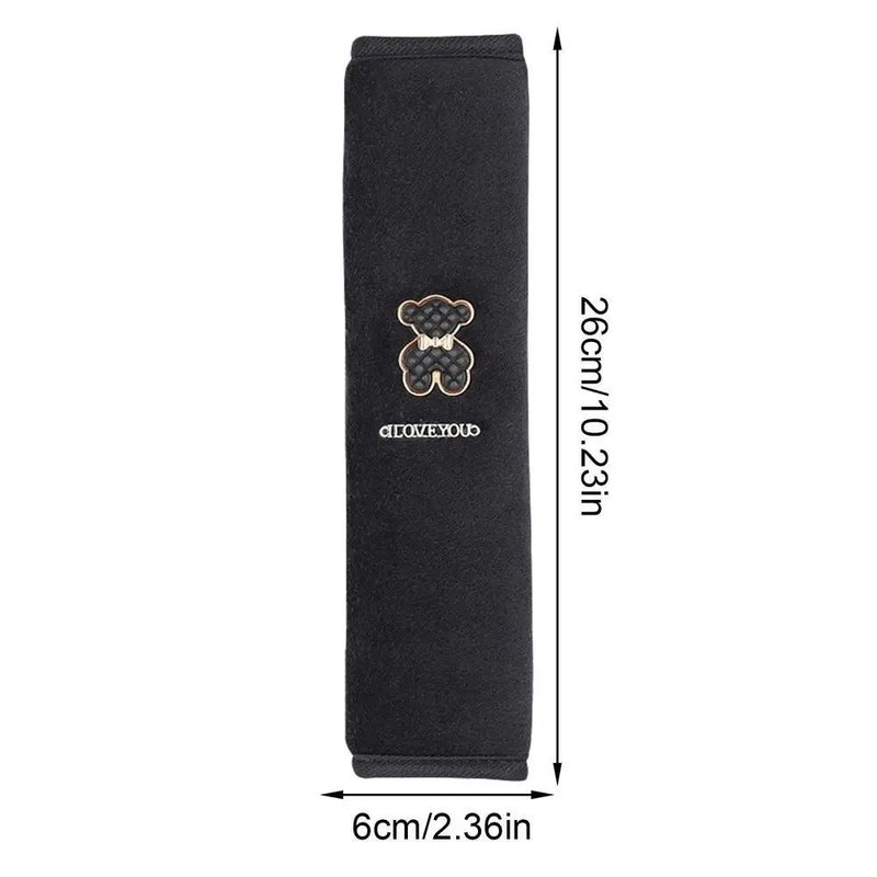 plush cartoon bear seat belt pad, view 5 - MRSLM