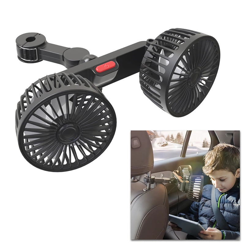 dual head car seat cooling fan, view 8 - MRSLM