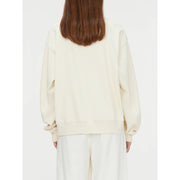 beige drop sleeve cotton pullover, view 4 - MRSLM