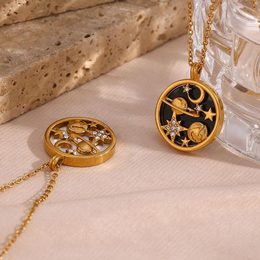 moon and star pendant necklace - MRSLM