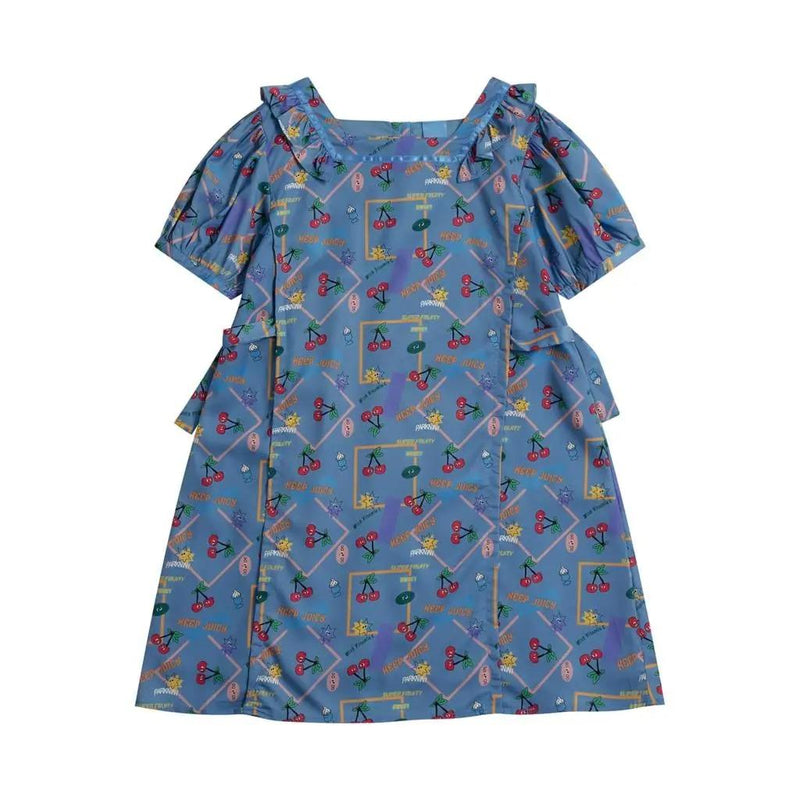 chiffon puff sleeve dress, view 7 - MRSLM
