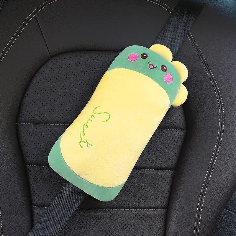 cartoon car seat belt pillow for kids, view 5 - MRSLM