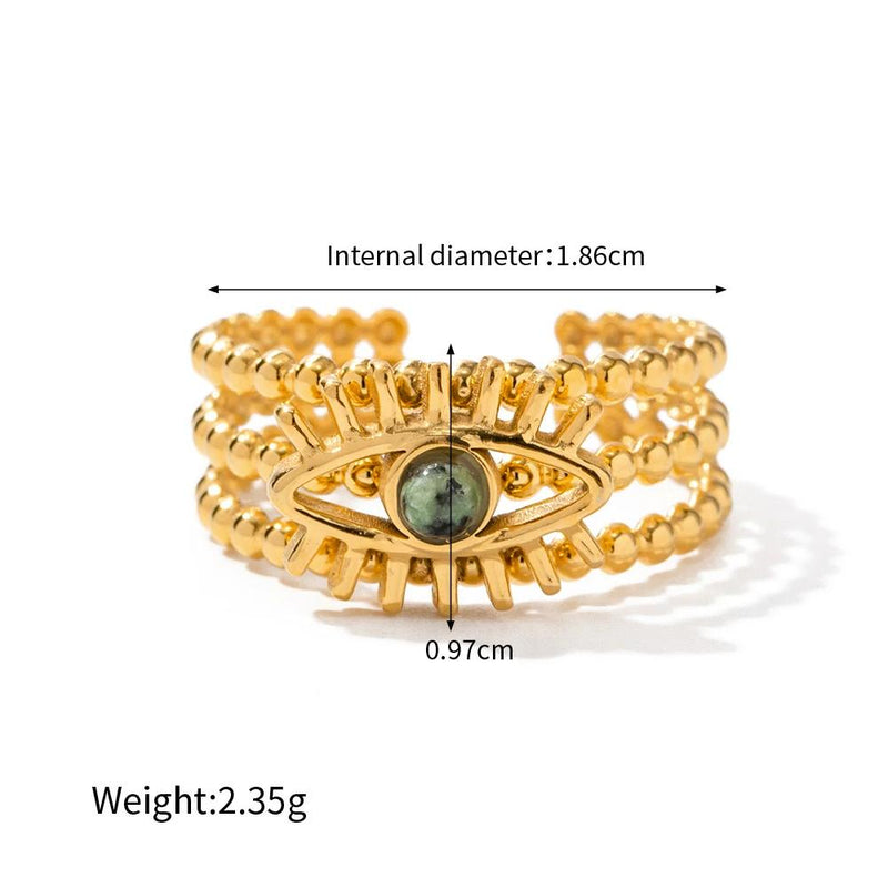 devil's eye adjustable ring, view 9 - MRSLM