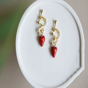 cute flower silver earrings, view 5 - MRSLM